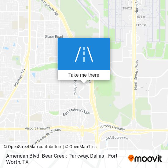 American Blvd; Bear Creek Parkway map