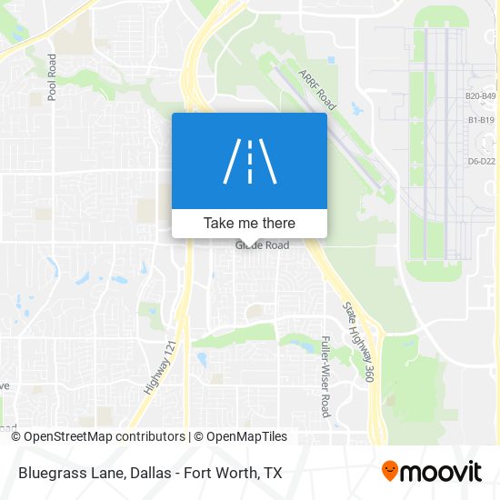 Bluegrass Lane map