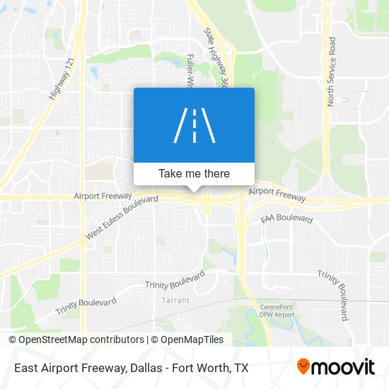 East Airport Freeway map