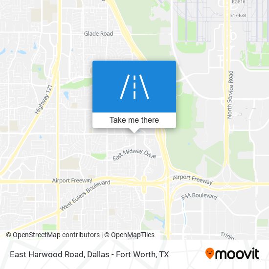 Mapa de East Harwood Road