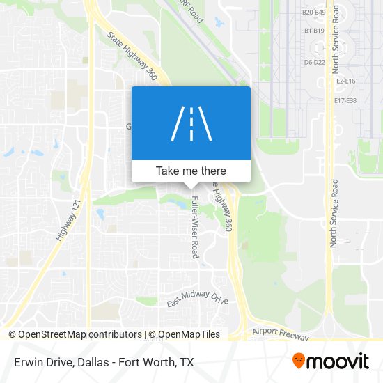 Erwin Drive map