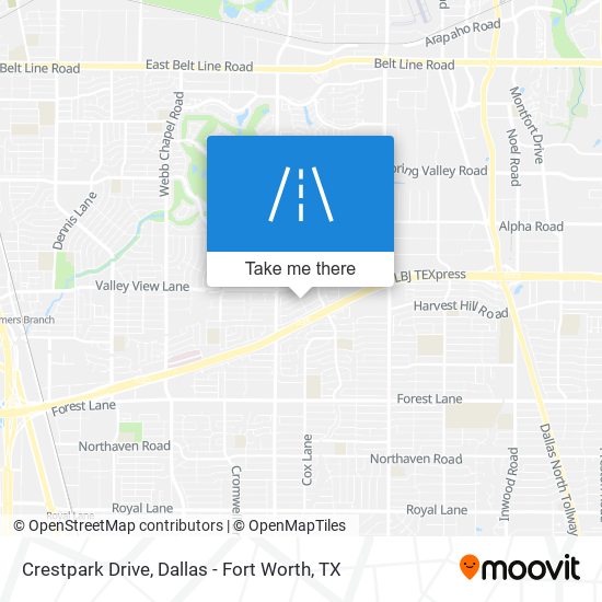 Crestpark Drive map