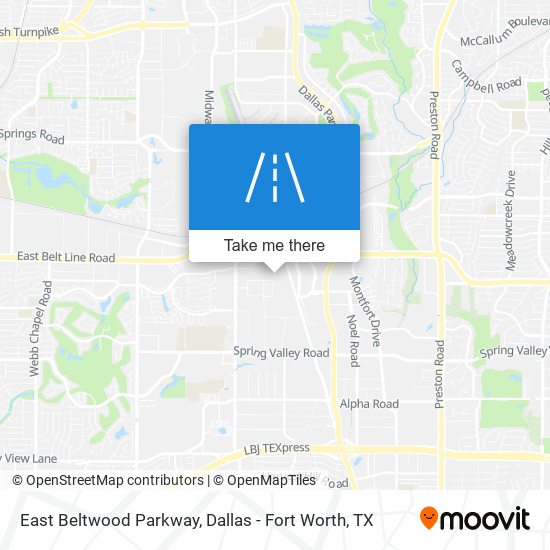 Mapa de East Beltwood Parkway