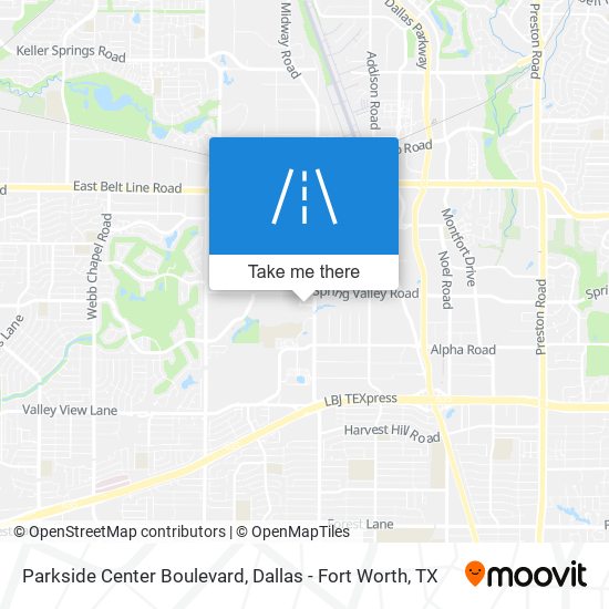 Parkside Center Boulevard map
