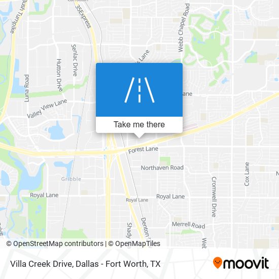 Villa Creek Drive map