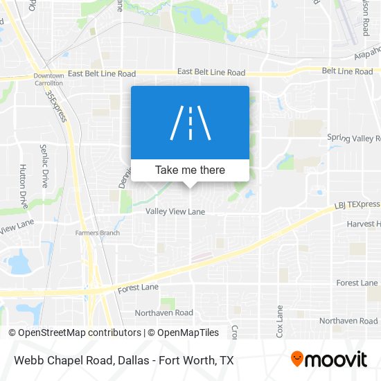 Webb Chapel Road map