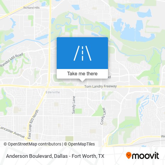 Anderson Boulevard map