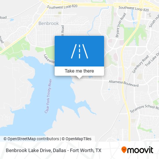 Benbrook Lake Drive map