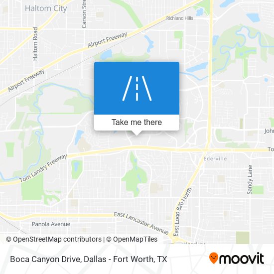 Boca Canyon Drive map
