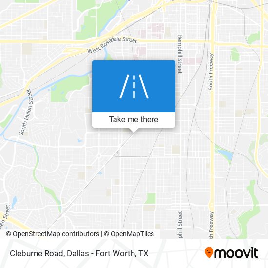 Cleburne Road map
