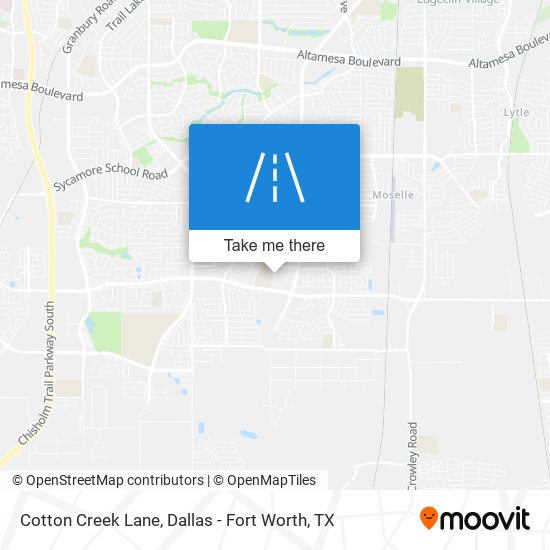 Cotton Creek Lane map