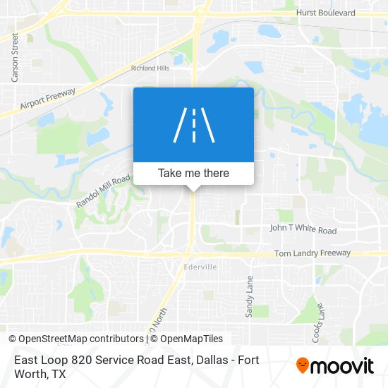 East Loop 820 Service Road East map