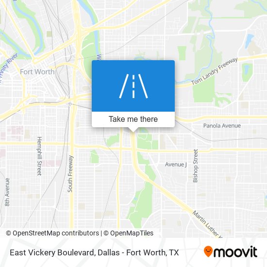 East Vickery Boulevard map