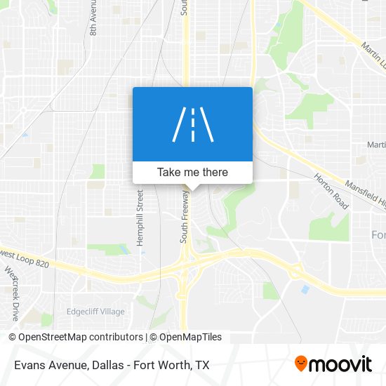 Mapa de Evans Avenue
