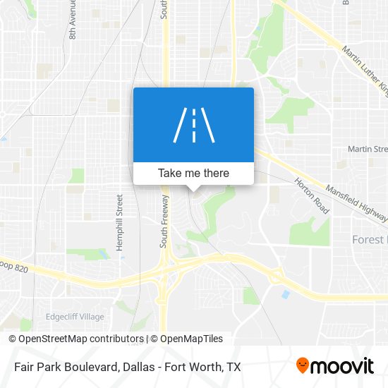 Fair Park Boulevard map