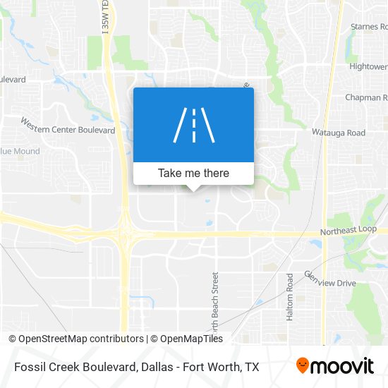 Mapa de Fossil Creek Boulevard