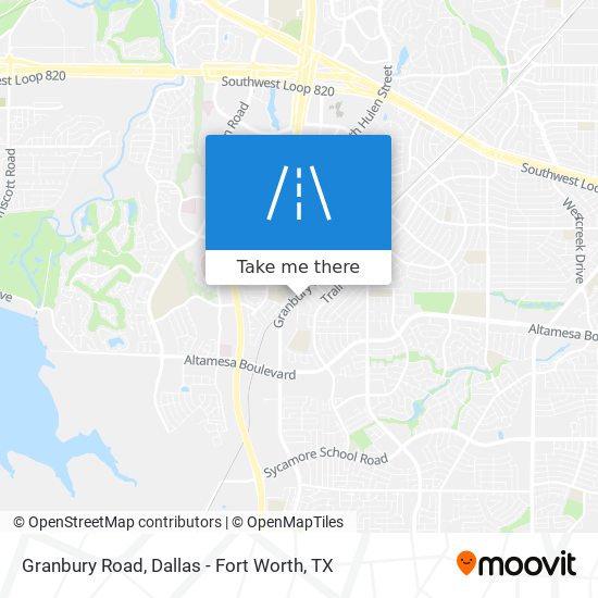 Granbury Road map