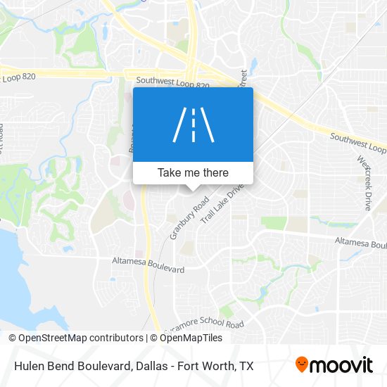 Mapa de Hulen Bend Boulevard