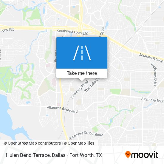Hulen Bend Terrace map