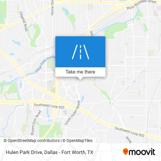Hulen Park Drive map