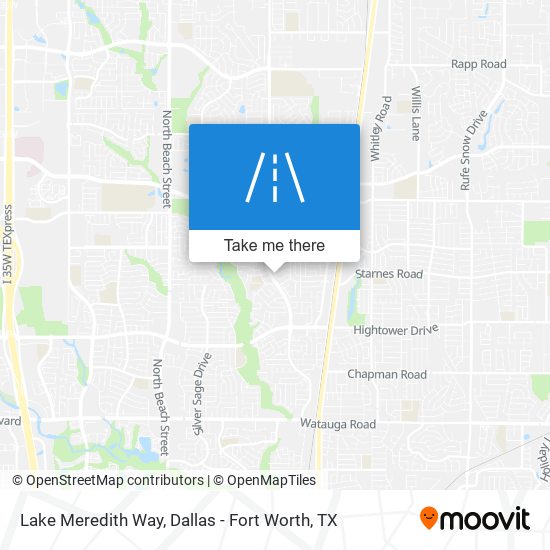 Lake Meredith Way map