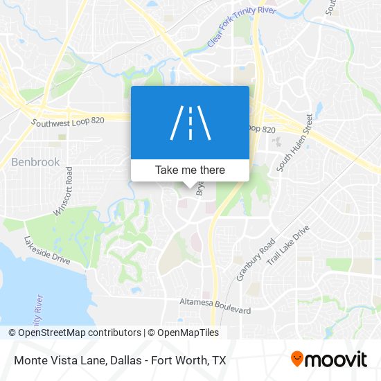 Monte Vista Lane map