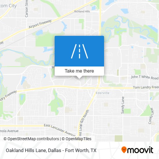 Oakland Hills Lane map