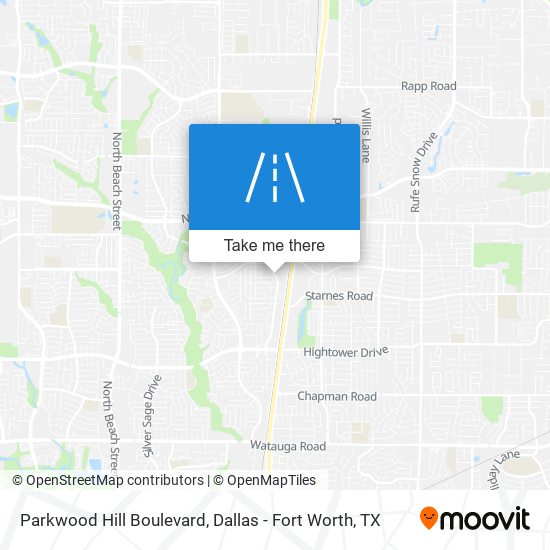 Parkwood Hill Boulevard map