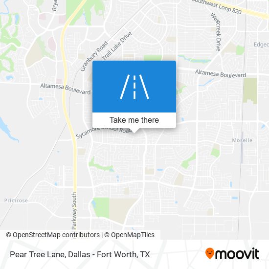 Pear Tree Lane map
