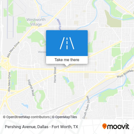 Pershing Avenue map