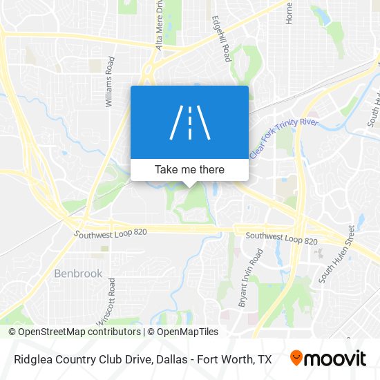 Ridglea Country Club Drive map