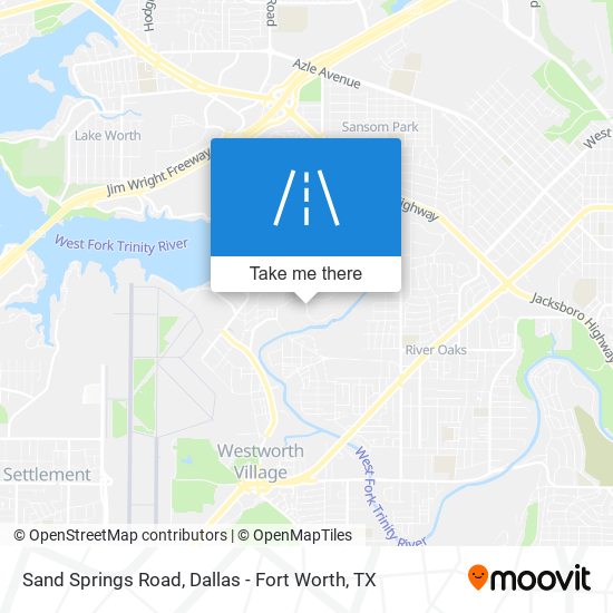Sand Springs Road map