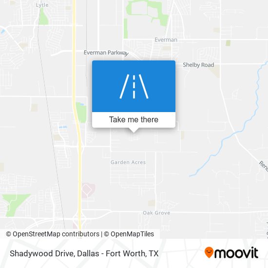 Shadywood Drive map