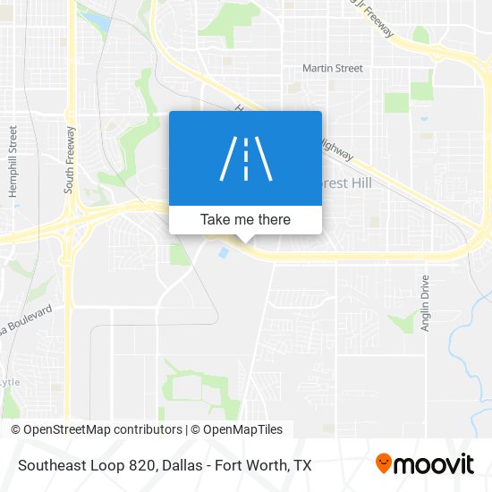Mapa de Southeast Loop 820