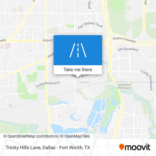 Trinity Hills Lane map