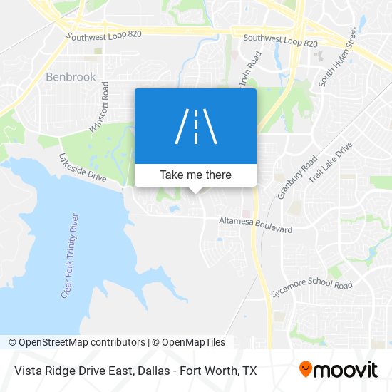 Vista Ridge Drive East map