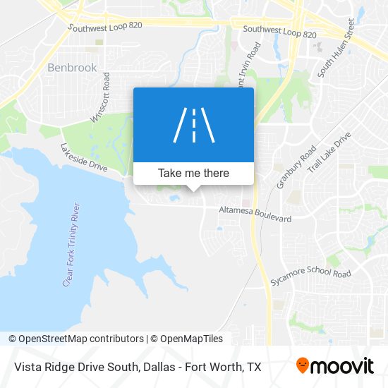 Vista Ridge Drive South map