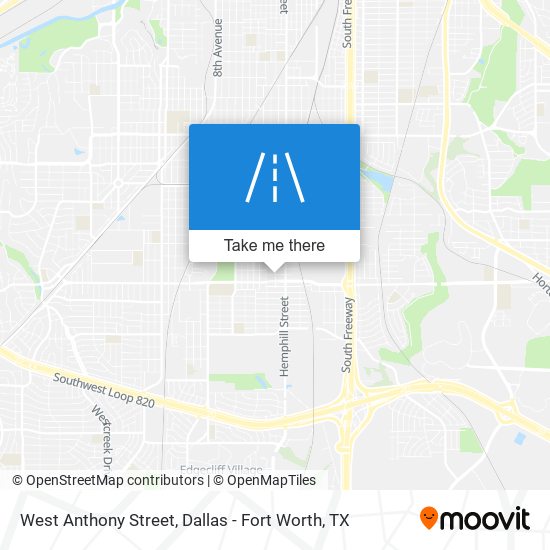 West Anthony Street map