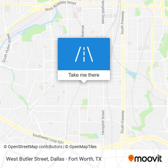 West Butler Street map