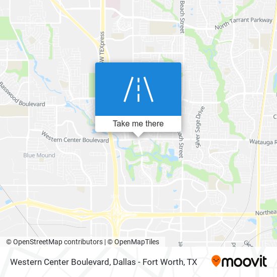 Western Center Boulevard map