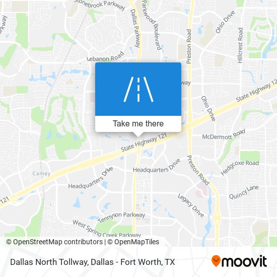 Mapa de Dallas North Tollway