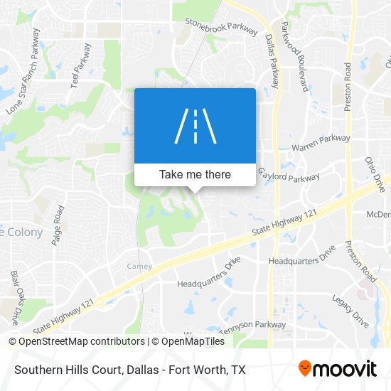Southern Hills Court map