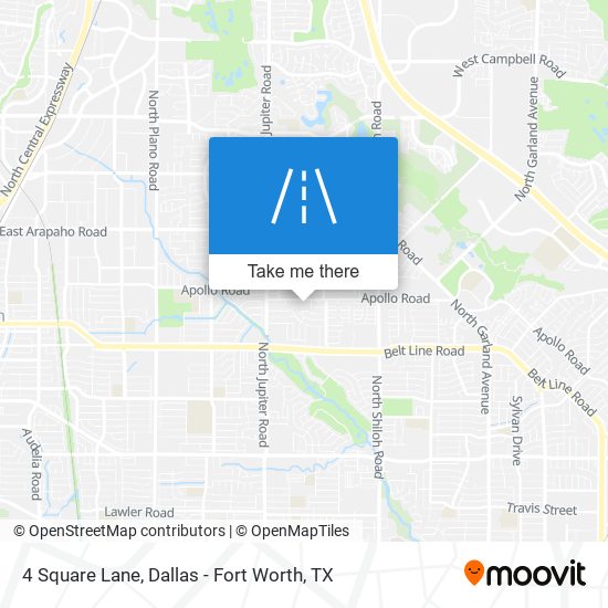 4 Square Lane map
