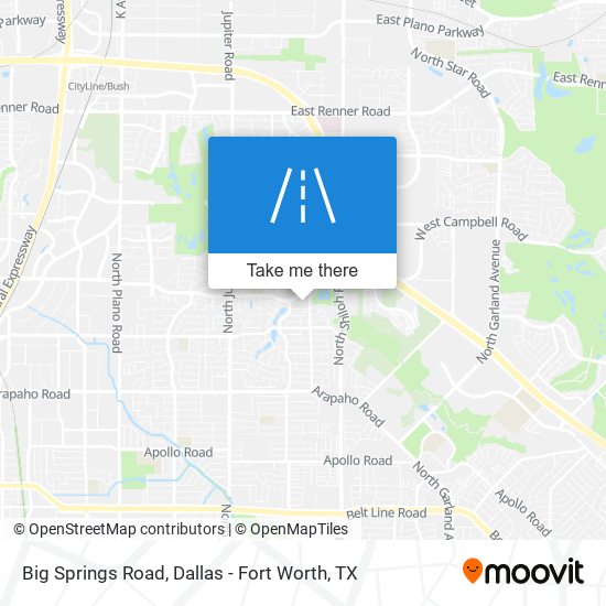 Big Springs Road map