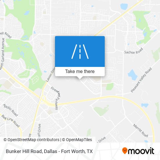 Bunker Hill Road map
