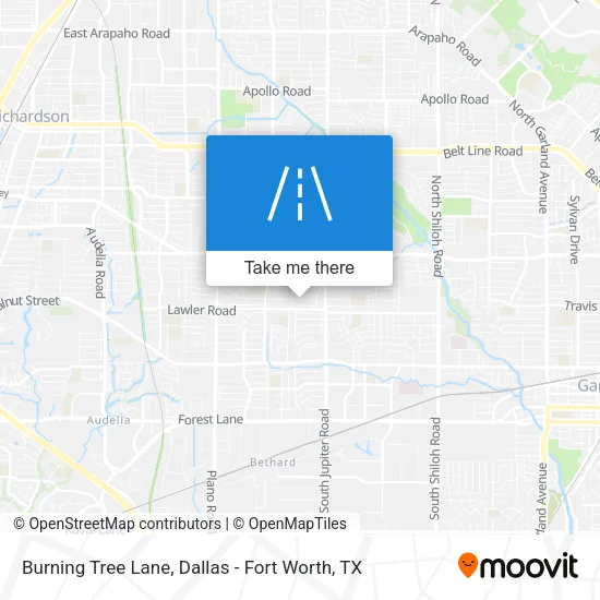 Mapa de Burning Tree Lane