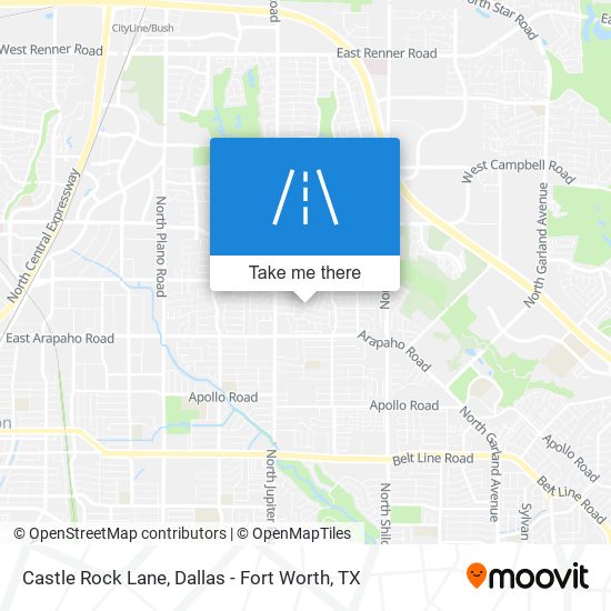 Castle Rock Lane map