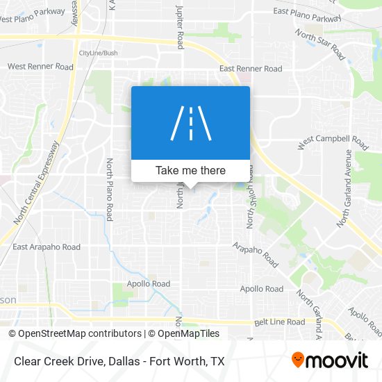 Mapa de Clear Creek Drive