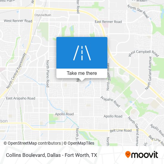 Collins Boulevard map