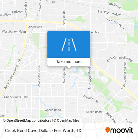 Creek Bend Cove map